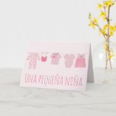 ベビーガールスペインのおめでとう カード (黄色い花)