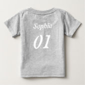 ベビーガールズチームメーフートボディースーツ ベビーTシャツ (裏面)