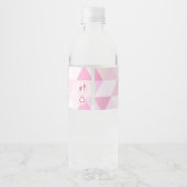 ベビーガールズファースト誕生日 |ボトル入り水ラベル ペットボトルラベル (裏面)