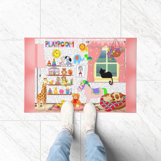 ベビーガールズプレイルーム ドアマット (室内)