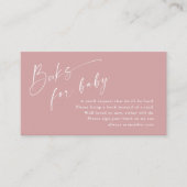 ベビーガールズベビーシャワー用のスクリプトブック エンクロージャーカード (正面)