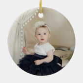 ベビーガールズマイ初めてのクリスマスウォーターカラーライオンカブ セラミックオーナメント (裏面)