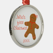 ベビーガールズ初めてのクリスマスジンジャーブレッド メタルオーナメント (右)