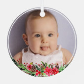 ベビーガールズ初めてのクリスマスフェスティバルトナカイ&名前 メタルオーナメント (裏面)