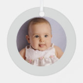 ベビーガールズ初めてのクリスマスフラワー雪だるまと名前 メタルオーナメント (裏面)