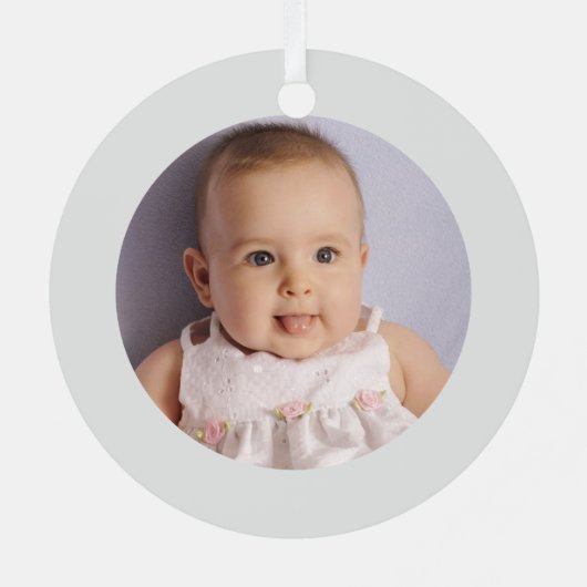 ベビーガールズ初めてのクリスマスフラワー雪だるまと名前 メタルオーナメント (裏面)