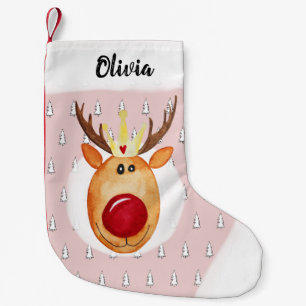 ベビーガールズ初めてのクリスマスプリンセスルドルフ名 スモールクリスマスストッキング