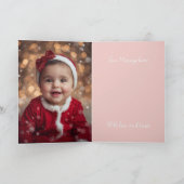 ベビーガールズ初めてのクリスマス写真** シーズンカード (内部)