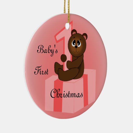 ベビーガールズ初めてのクリスマス セラミックオーナメント (右)