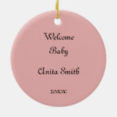 ベビーガールズ初めてのクリスマス セラミックオーナメント (裏面)