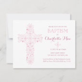 ベビーガールズ洗礼、《キリスト教》洗礼式や命名式招待状カード 招待状 (正面)