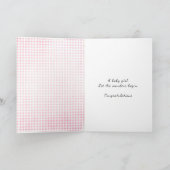 ベビーガールゾウおめでとう カード (内部)