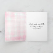 ベビーガールゾウおめでとう カード (内部)