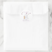 ベビーガールゾウとかわいいバルーンウォーター色 ラウンドシール (バッグ)