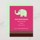 ベビーガールゾウ発表 案内ポストカード (正面/裏面)