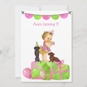 ベビーガールダシュントパーティの招待状 招待状 (正面)