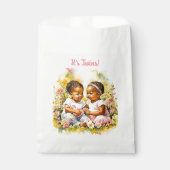 ベビーガールツインズオブカラーベビーシャワー フェイバーバッグ (正面)