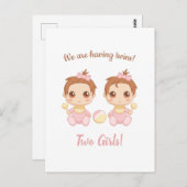 ベビーガールツインズ発表 ポストカード (正面/裏面)