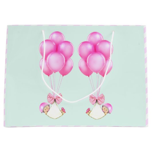 ベビーガールツイン ラージペーパーバッグ (正面)