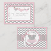 ベビーガールツチュオムツラッフルチケット エンクロージャーカード (正面/裏面)