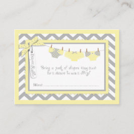 ベビーガールツチュオムツラッフルチケット エンクロージャーカード