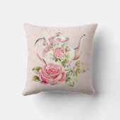 ベビーガールティーポットキープサケ誕生統計 クッション (裏面)