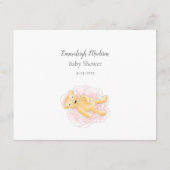 ベビーガールテディベアとビーのための本 エンクロージャーカード (裏面)