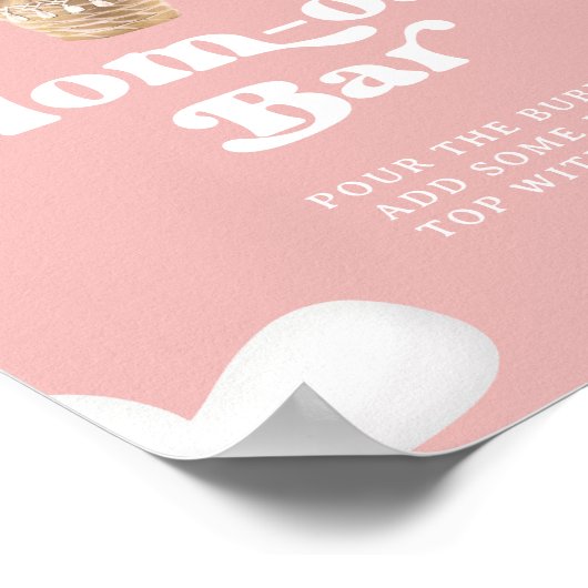 ベビーガールテディベアーバルーンシャワーママモーサバー ポスター (角)