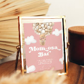 ベビーガールテディベアーバルーンシャワーママモーサバー ポスター