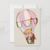 ベビーガールテディベアーピンク サンキューカード (裏面)