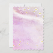 ベビーガールデイジーバルーンピンク赤ちゃんシャワー 招待状 (裏面)