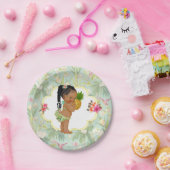 ベビーガールトロピカルハワイアンルアウ（ハワイ式宴会）ハイビスカスブレイド ペーパープレート (パーティー)