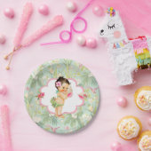 ベビーガールトロピカルハワイアンルアウ（ハワイ式宴会）ハイビスカス ペーパープレート (パーティー)