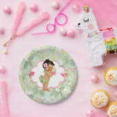 ベビーガールトロピカルハワイアンルアウ(ハワイ式宴会)ハイビスカス ペーパープレート (パーティー)