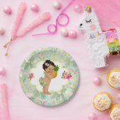 ベビーガールトロピカルハワイアンルアウ(ハワイ式宴会)ハイビスカス ペーパープレート (パーティー)