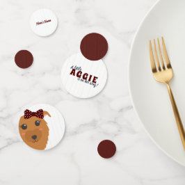 ベビーガールドッグマルーンベビーシャワー コンフェッティ