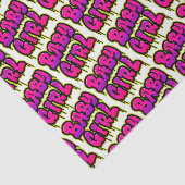 ベビーガールドリップワードアートスプレイ絵を描プピンクグリーン 薄葉紙 (詳細)