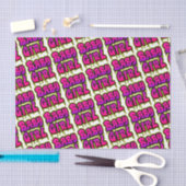 ベビーガールドリップワードアートスプレイ絵を描プピンクグリーン 薄葉紙 (クラフト)