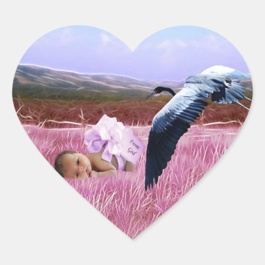 ベビーガールハート ハートシール (正面)