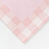 ベビーガールバニー子供部屋プリント – ピンクの動物 フリースブランケット (角)