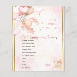 ベビーガールバニー赤ちゃんシャワーゲーム