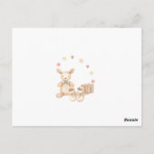 ベビーガールバニー赤ちゃんシャワーゲーム ポストカード (裏面)