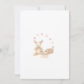 ベビーガールバニー赤ちゃんシャワー サンキューカード (裏面)