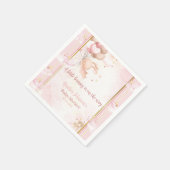 ベビーガールバニー赤ちゃんシャワー スタンダードカクテルナプキン (角)