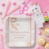 ベビーガールバニー赤ちゃんシャワー ペーパープレート (パーティー)