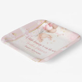 ベビーガールバニー赤ちゃんシャワー ペーパープレート (傾斜あり)