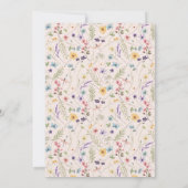 ベビーガールバプティスウォーターカラーフローラ招待状 招待状 (裏面)