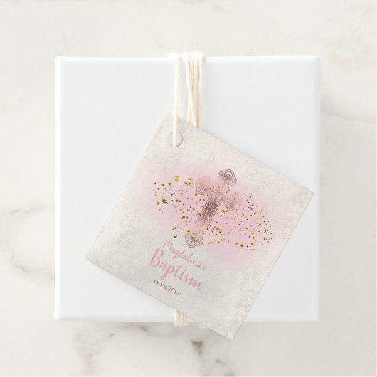 ベビーガールバプテスマ聖十字架 フェイバータグ (インサイチュ)