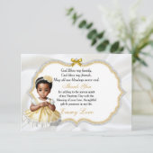 ベビーガールバプテスマ《キリスト教》洗礼式や命名式コミュニオンサンキュー サンキューカード (スタンド正面)