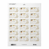 ベビーガールバプテスマ《キリスト教》洗礼式や命名式コミューニオン金ゴールドホワイト ラベル (フルシート)